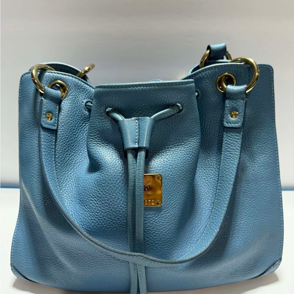 MCM Leather Bucket Shoulder Bag